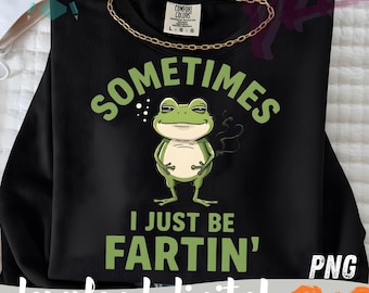 Parfois, je fais juste péter le t-shirt, cadeau drôle d'humour de grenouille, graphique idiot pour amoureux des animaux