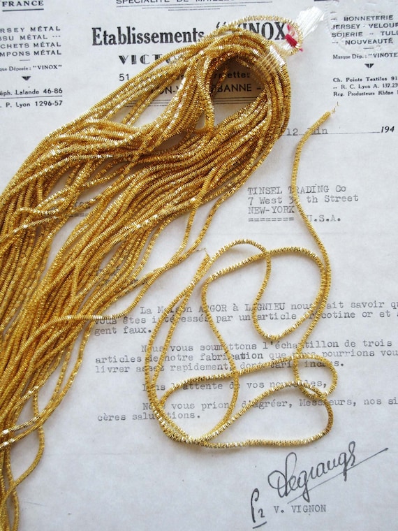 /" Tassels Amazing Price 6 Vintage//Antique French Dark Gold Metallic Bullion 4