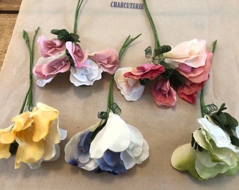 Vintage Millinery Flower 2/" Crocus German Realistic Bunch w//3 Pick your color NE