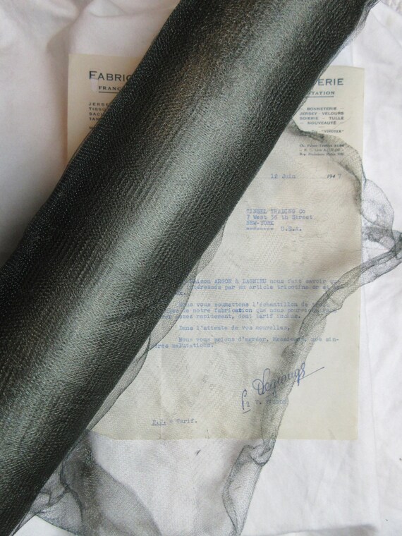 18/" Antique Vintage UNUSED French Copper Metallic Mesh Tricotene Victorian
