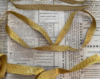 3 Styles Vintage Gold Metallic Trim  Military Lace