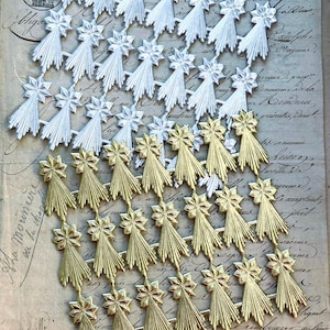 21 Gold Silver Dresden Paper Foil Shooting Star Comets Diecut Victorian Scrap