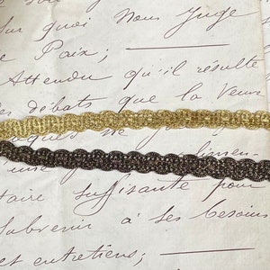 1 yard French Metallic Trim 7/16”