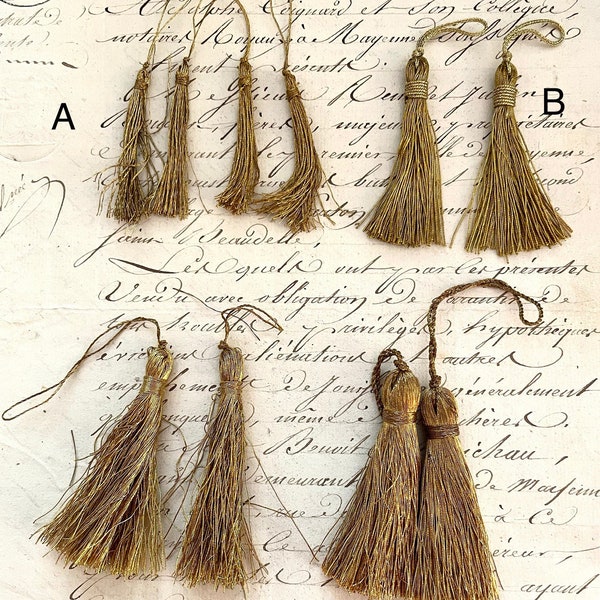 Metallic Tassels Etsy