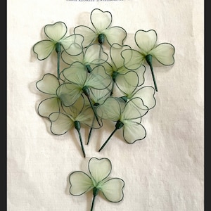 12 pcs Vintage Green St Patrick’s Shamrocks Original Stock