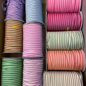 3Yds -  11 Colors Ombre Picot Ribbon Ribbonwork Flowers  1/4"  Mokuba