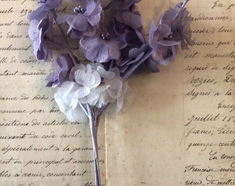 Lovely Vintage Lavender Tall Spray w/ Pips Millinery Flower UNUSED