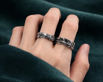 Gothic Crown of Thorns Ring | Vintage Punk Barbed Wire Alloy Band
