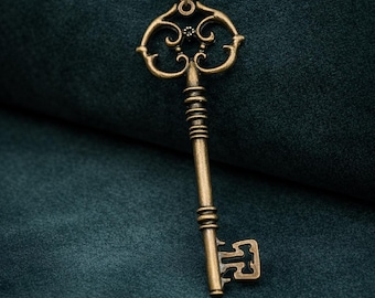 Vintage skelethangerketting – antieke gotische lichtmetalen sieraden