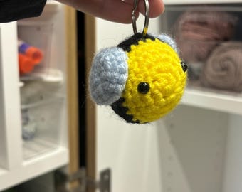 Porte-clés Amigurumi Abeille Charme Fait Main