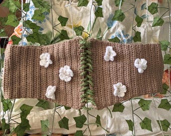 Ceinture corset féerique à fleurs, taille L-XL