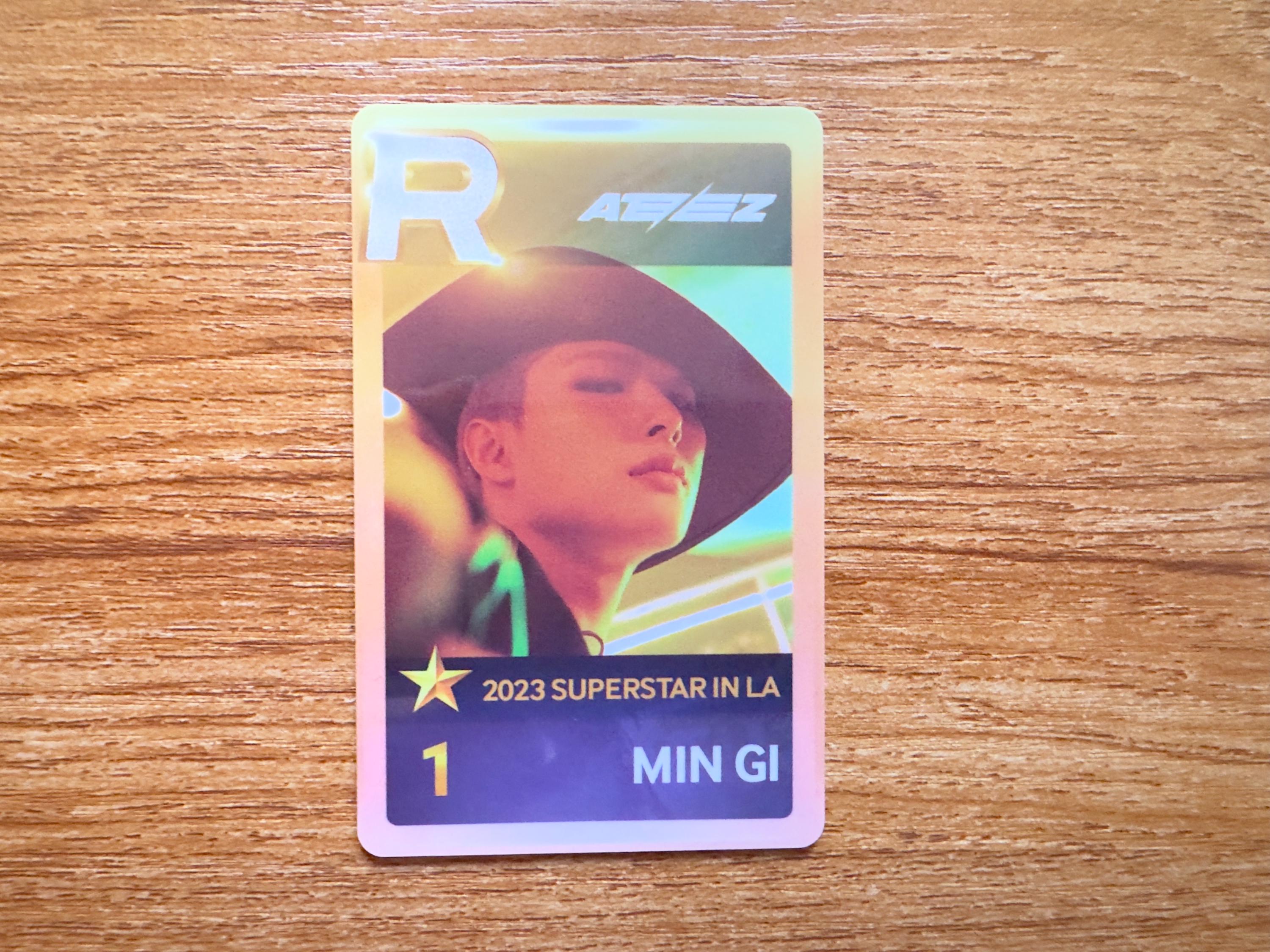 ATEEZ superstar LA PVC トレカ ミンギ ATEEZ Mingi Superstar Photocards - Etsy