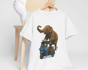 Elephant Tuk-Tuk Thailand T-Shirt, Bangkok Souvenir Tee