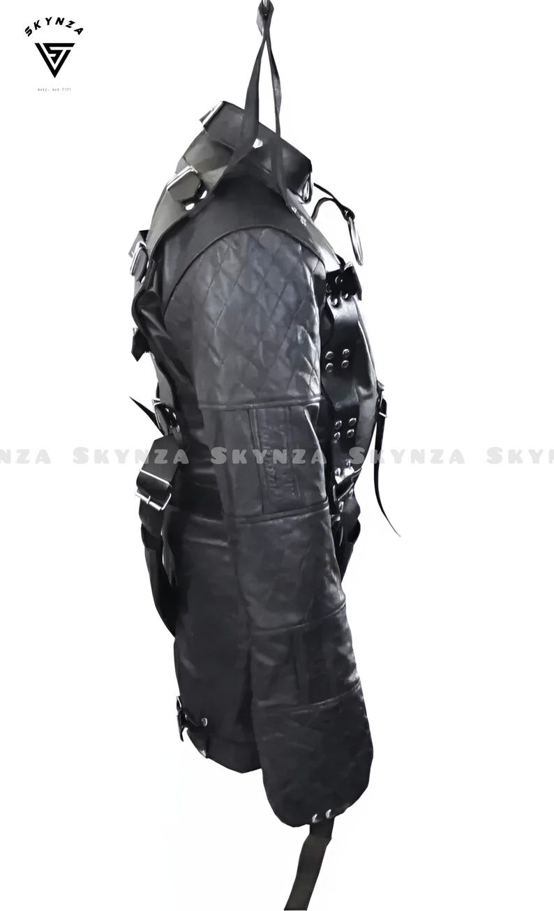 Restraint Jacket Black Leather Straitjacket – Full Restraint Bondage Jacket With Straps ...