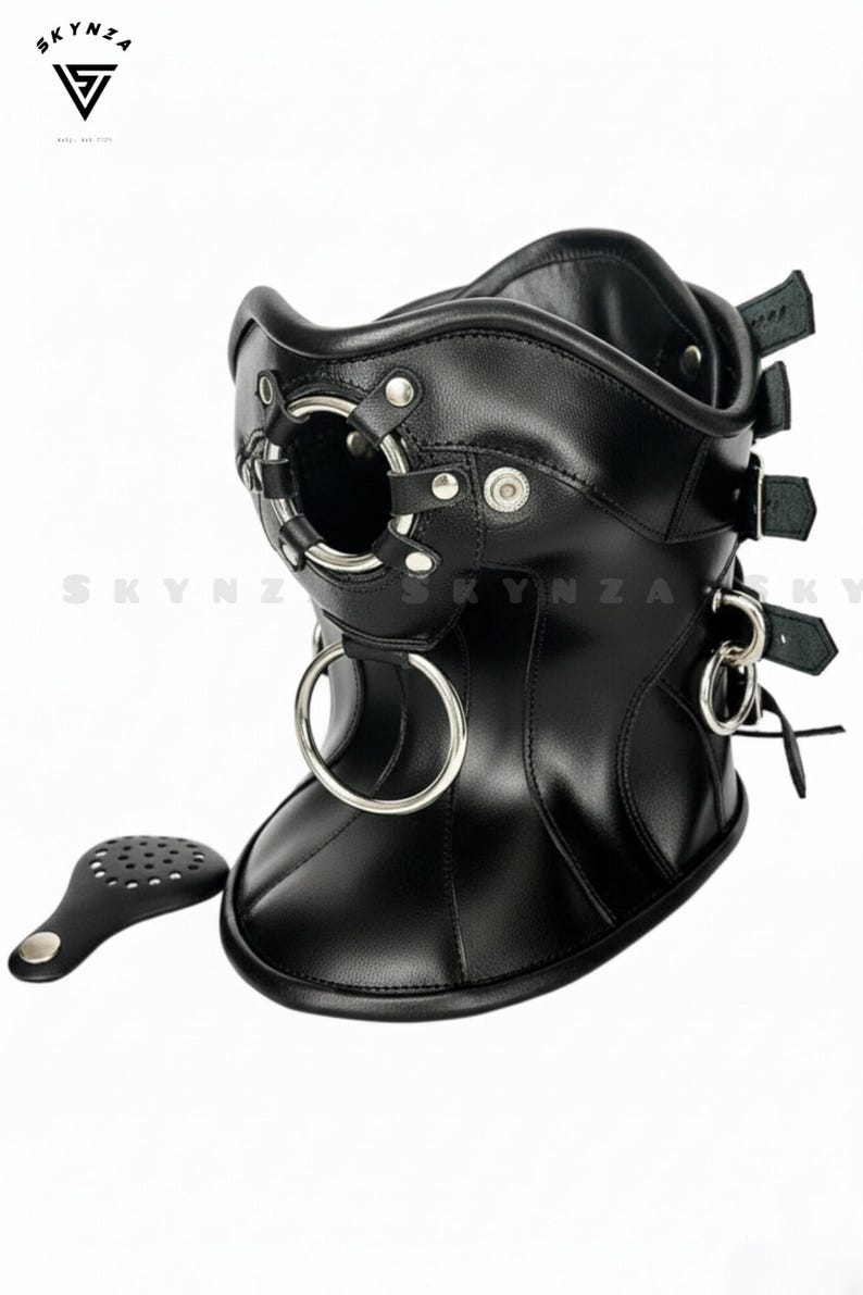 Handmade Steampunk Leather Posture Collar Mask – Gothic Cosplay Set - Etsy