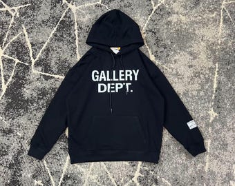 Gallery Dept. Black Logo Hoodie Men’s Graphic Print Relaxed Fit Pullover