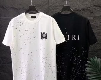 Amiri Core Shotgun Distressed Baumwolle T-Shirt | Black & White Luxus Streetwear Tee