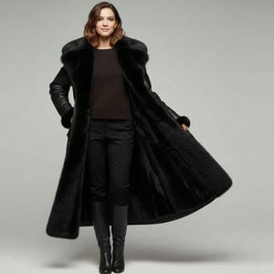 Maxi Real Leather Coat - Etsy