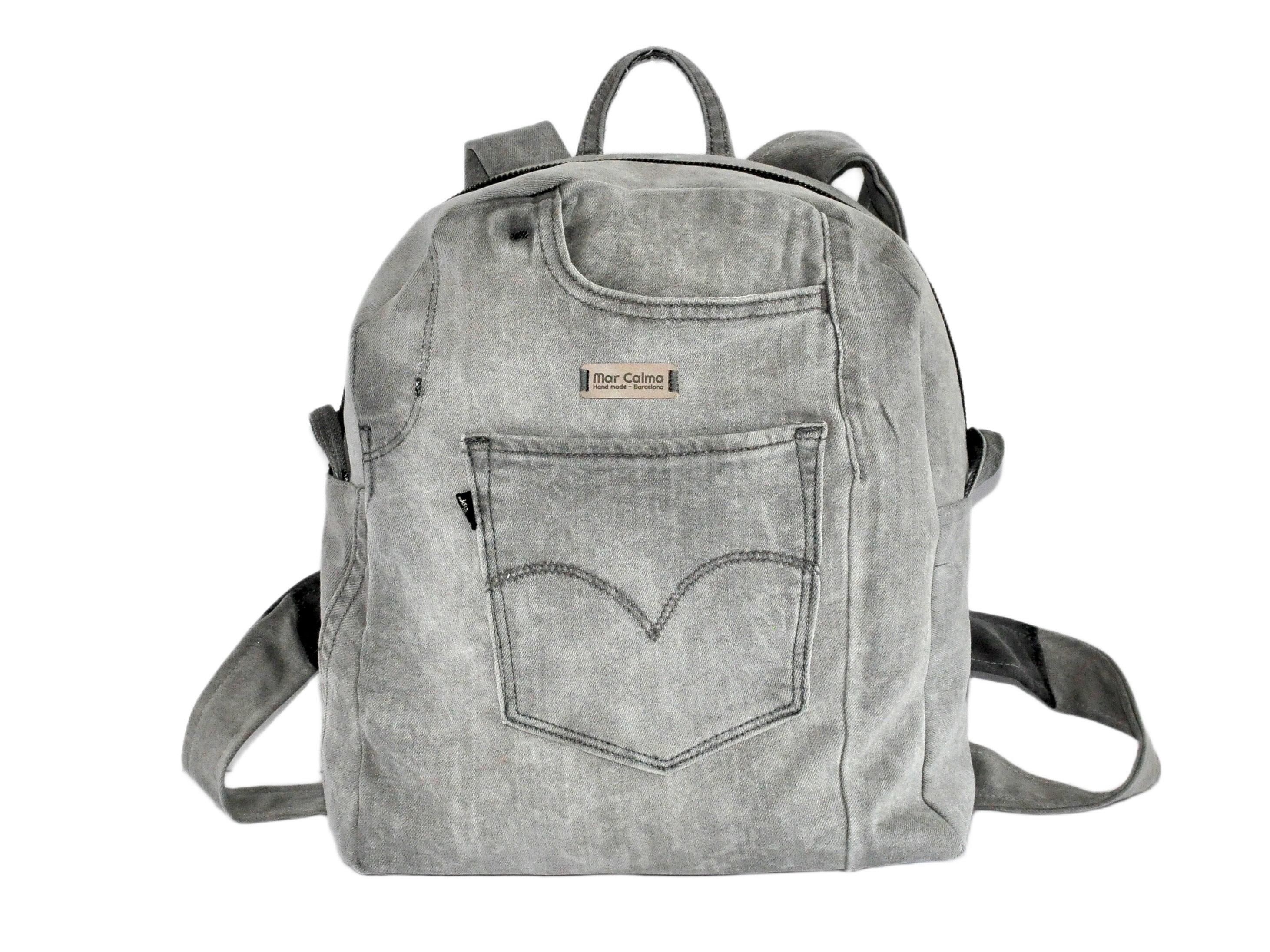 Gray Denim Backpack - Etsy Canada display picture 1