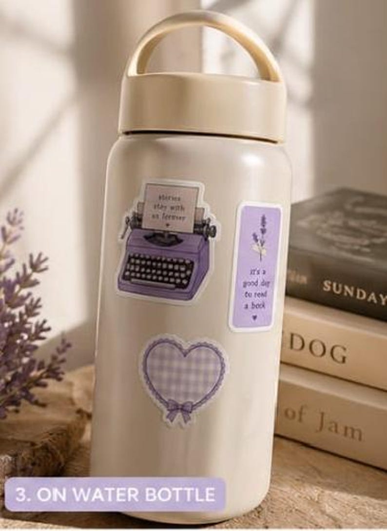 Stickers for Book Lovers | Purple Digital PNG (digital Download) - Etsy