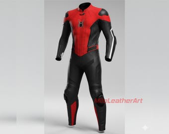 Spiderman Far from Home Cosplay Tom Holland Motorrad Leder Racing | Reitanzug