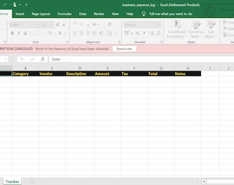 Business Expense Tracker Excel Template | Small Business Finance Log | Google Sheets Budget Tracker | Income & Expense Spreadsheet