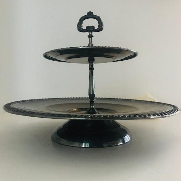 Vintage Silver Plate stand / Cup cake stand or sweets stand / holder