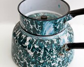 Enamel french double boiler pot