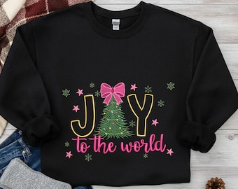 Joy To The World Stickmuster, Christliche Weihnachten Stickdatei, Girly Glaube Maschinenstickmuster, Jesus Holiday Stitch File