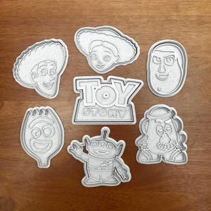 Toy Story Cookie Cutter Set 3" | Fondant Biscuit Embosser, Party Baking