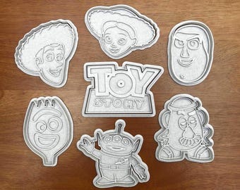 Toy Story Cookie Cutter Set 3" | Fondant Biscuit Embosser, Party Baking