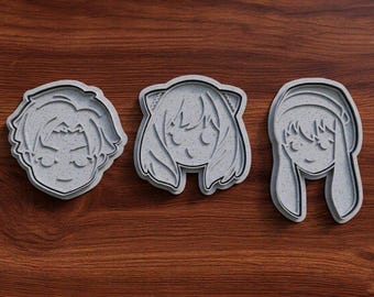 Spy x Family inspired Cookie Cutter Set of 3 Approx 3" (8cm)