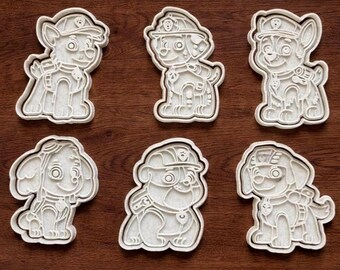 Paw Patrol 8-piece Cookie Cutter Set | Chase, Marshall & Friends ...