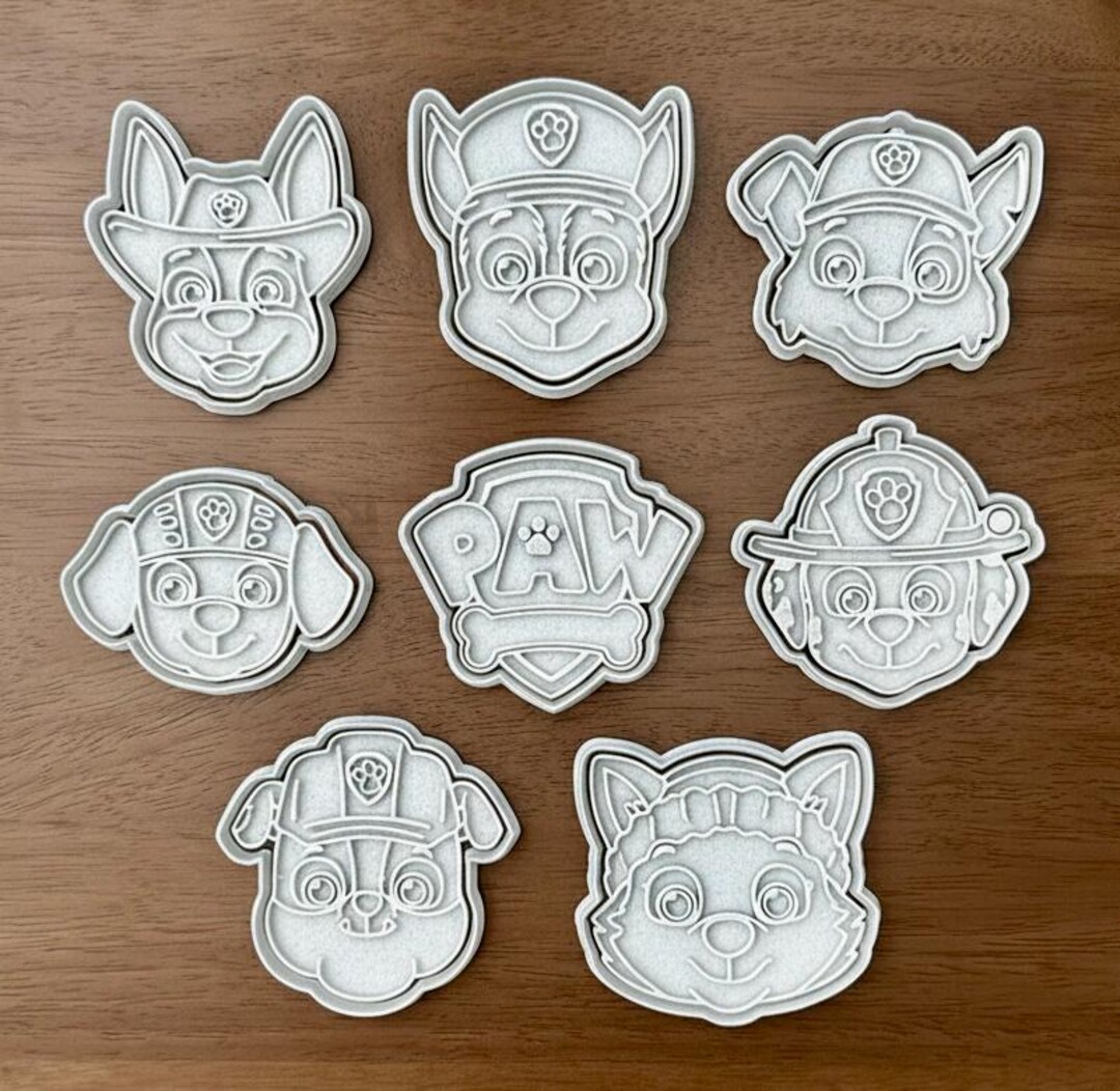 Paw Patrol 8-piece Cookie Cutter Set | Chase, Marshall & Friends ...