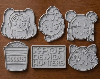 Emporte-pièces Kpop Demon Hunter | Lot de 6 | Environ 3,5 pouces