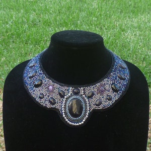 Universe-a bead embroidered collar necklace image 2