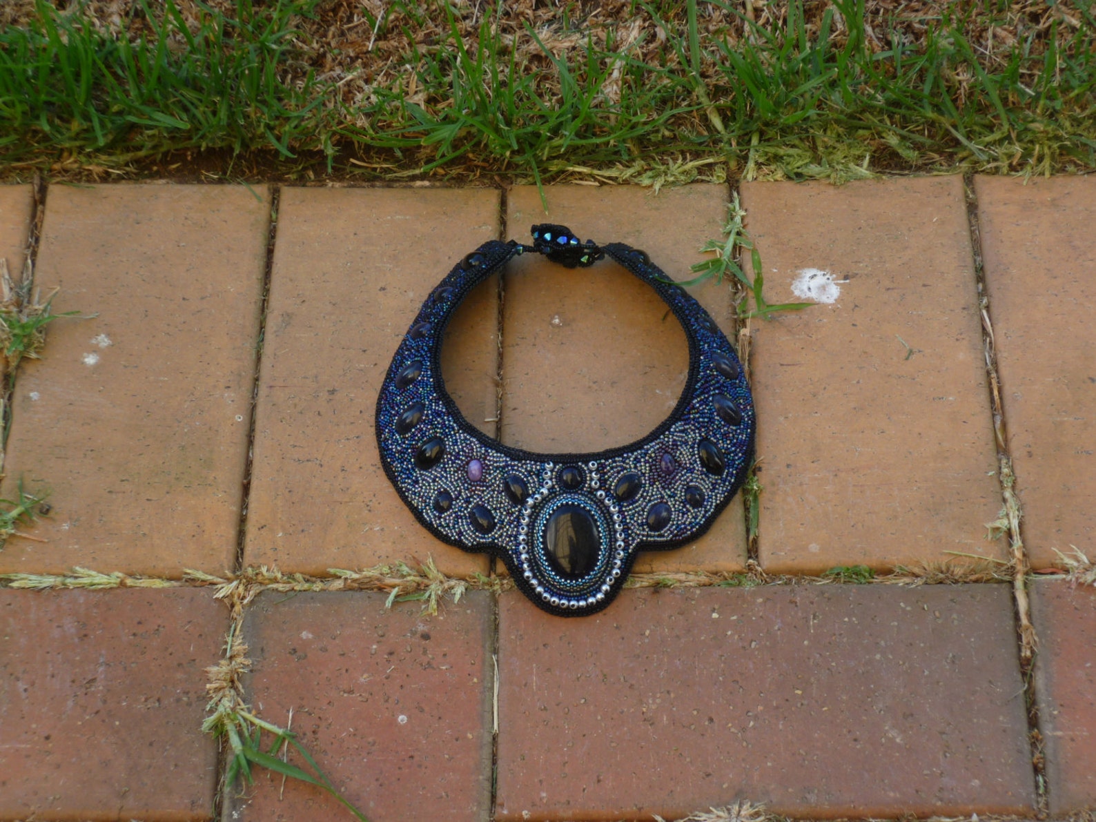 Universea bead embroidered collar necklace Etsy