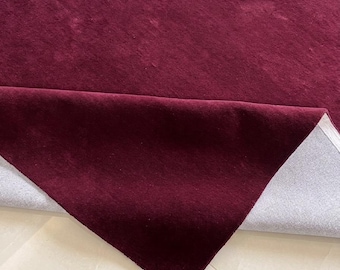 Hand-Tufted Solid Burgundy Wool Rug | Minimalist Dark Red Area Carpet | Japandi Living Room Decor