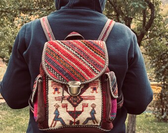 Handmade Kilim Backpack: Turkish Boho Travel Daypack - Etsy  display picture 3