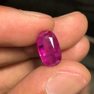 3.4Ct  Natural Faceted Pink  Ruby Gemstone Untreated  From Afghanistan jewelery Making
