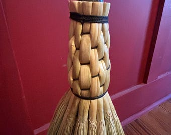 Extra Long Hand Plaited Broom on a Tree Branch Broomstick