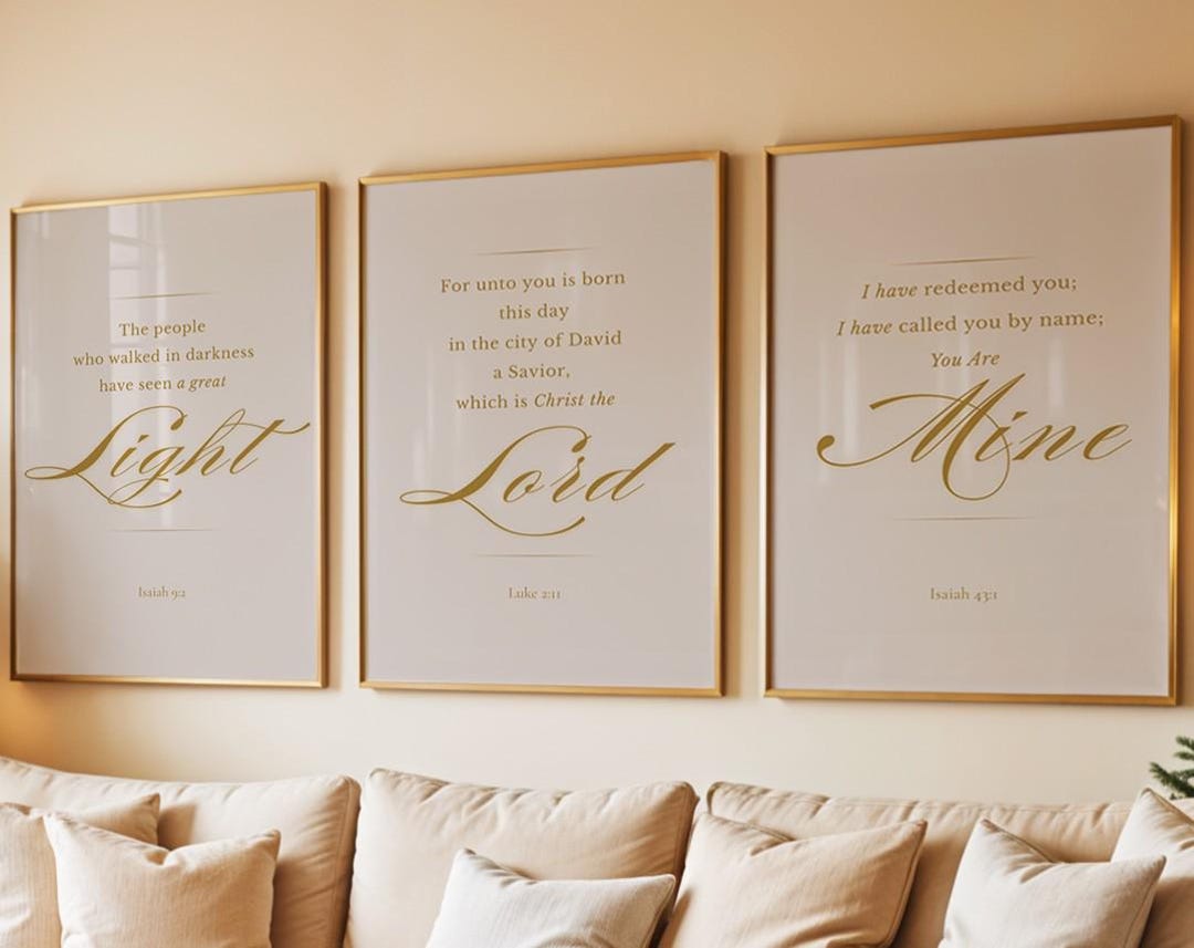 Printable Bible Verse Bundle | Set of 3 Scripture Wall Art | Christian ...