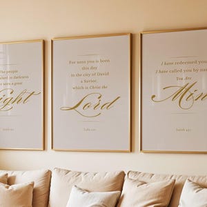 Printable Bible Verse Bundle | Set of 3 Scripture Wall Art | Christian Home Decor Gift