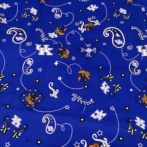 University of Kentucky Cotton print fabric 42&quot; wide