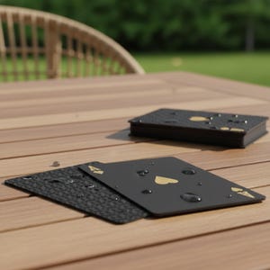 Waterproof Diamond Black Playing Cards Luxury Black Gold Silver Poker and Magic Trick Deck