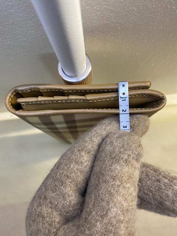 Preloved Check Pattern Continental Wallet •  Beig… - image 7