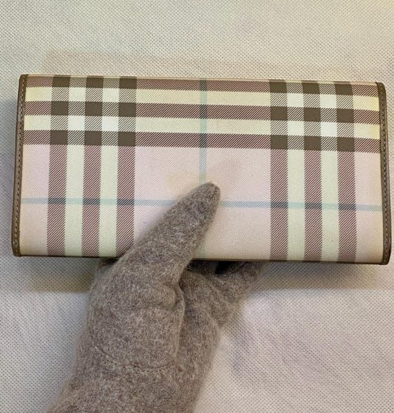 Preloved Check Pattern Continental Wallet •  Beig… - image 2
