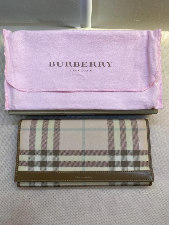 Preloved Check Pattern Continental Wallet •  Beig… - image 10