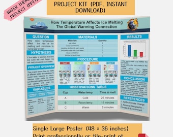 Editable + Ready to Print Science Fair Project Kit | STEM Learning Activities |Kids Science Experiment |Printable PDF & PPT |Trifold Display