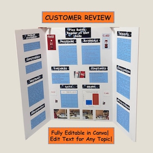 レギュラーソーダとダイエットソーダの炭酸実験｜編集可能なCanva科学フェアプロジェクト｜レポートとデータシート付きの印刷可能なSTEMプロジェクト